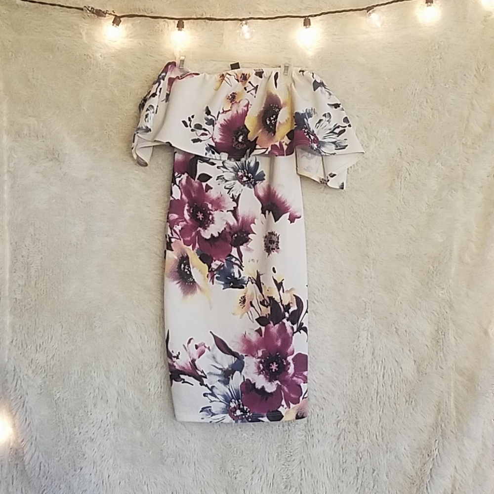 Off the shoulder floral dress